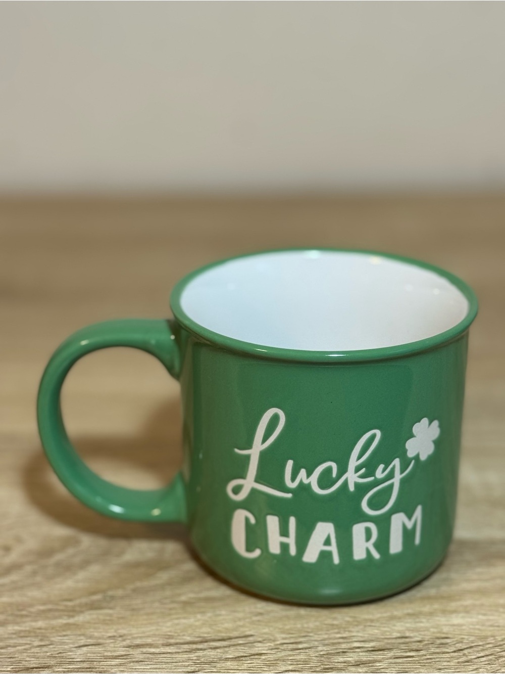 Lucky Charm Green Ceramic Coffee Mug